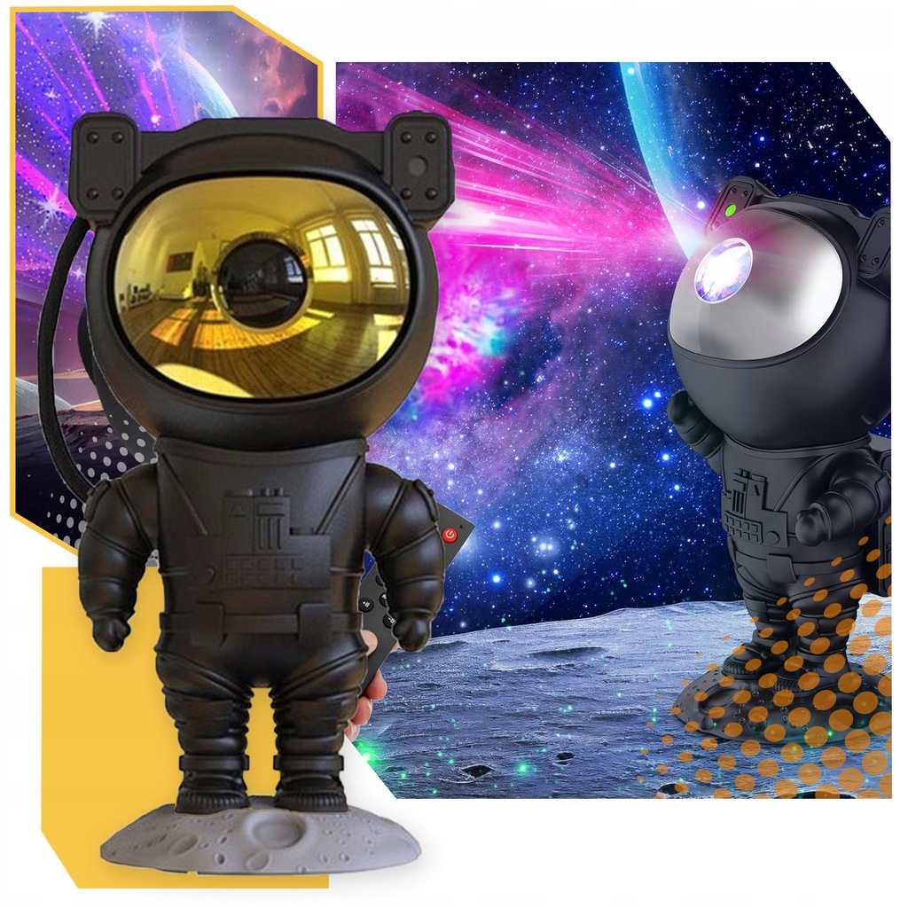 PROJEKTOR GWIAZD ASTRONAUTA Dla Dzieci Lampka Nocna Rzutnik Led Laserowy Kod producenta KOSMONAUTA LED NIEBA KOSMOSU LASEROWY GWIAZDY